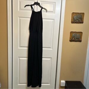 NWT Endless Rose Halter Neck Wide Leg One Piece Jumpsuit Size M Medium Black